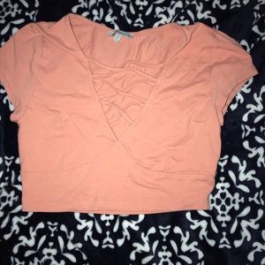 Peach Crop Top